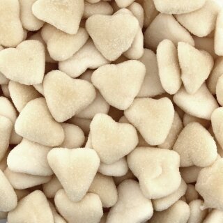 Dulces corazones blancos