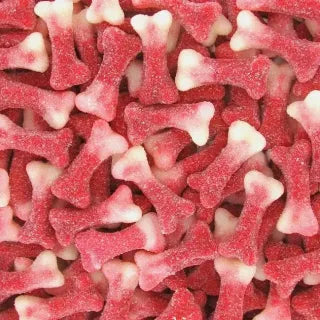 Huesos dulces rojos y blancos